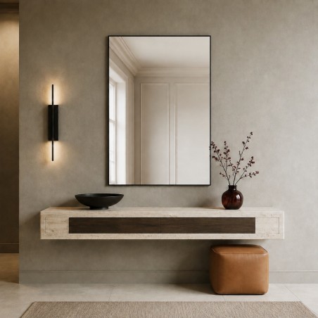Specchio da Ingresso con Cornice Nera Minimalista