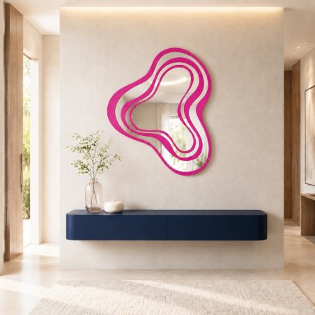 Specchio Originale dalla Forma Organica Nimbus Pink