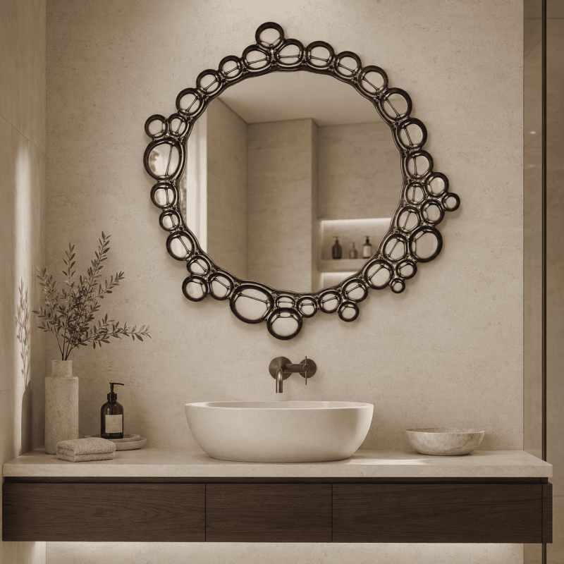 Specchio Organico da Bagno dal Design Artistico Deknudt Mirrors