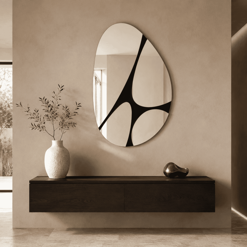 Specchio Asimmetrico Originale per Ingresso Moderno
