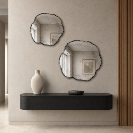 Set di 2 Specchi Asimmetrici di Design Arbo Dark
