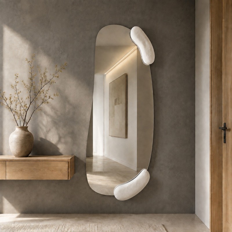 Specchio Moderno Grande per Ingresso Calco White Hall