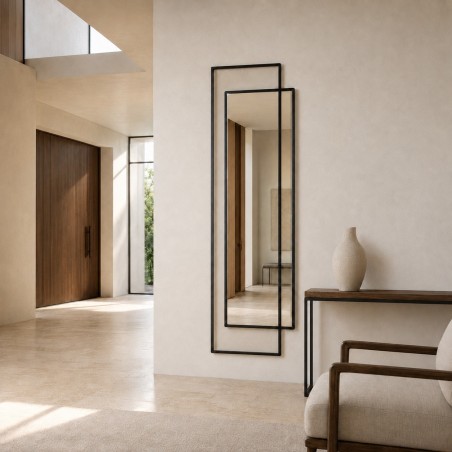 Specchio Rettangolare Per Ingresso Contorno Nero