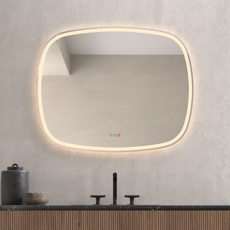 Specchio Ovale Con Luce LED Integrata Per Bagno Moderno