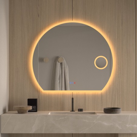 Specchio Rotondo LED per Bagno Moderno di Design