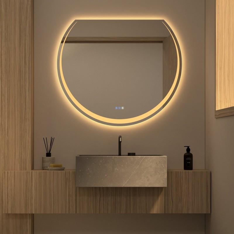 Specchio Originale LED Retroilluminato per Bagno Moderno