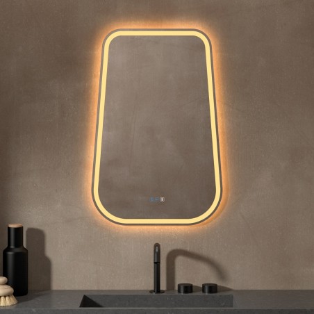 Specchio Ovale con Luce LED Integrata per Bagno
