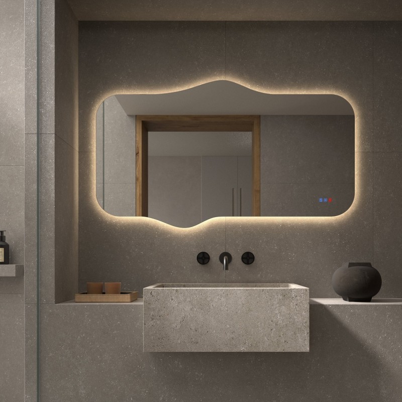 Specchio Originale LED Retroilluminato per Bagno Moderno