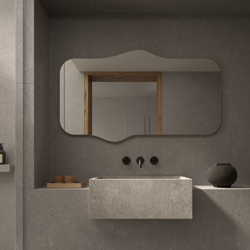 Specchio Orizzontale di Design per Bagno Moderno