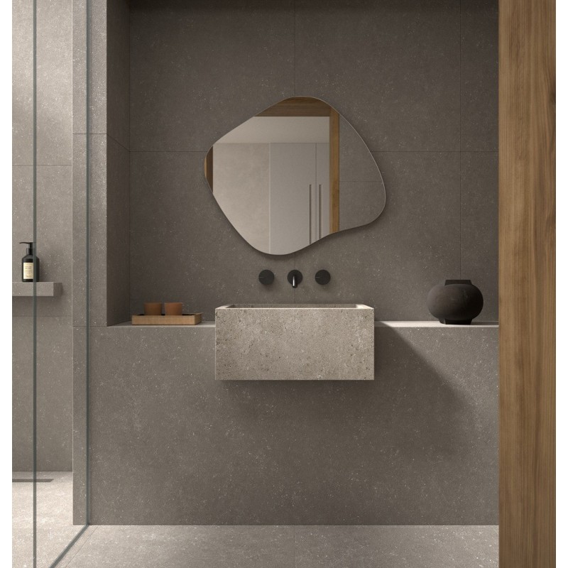 Specchio Asimmetrico Senza Luce per Bagno