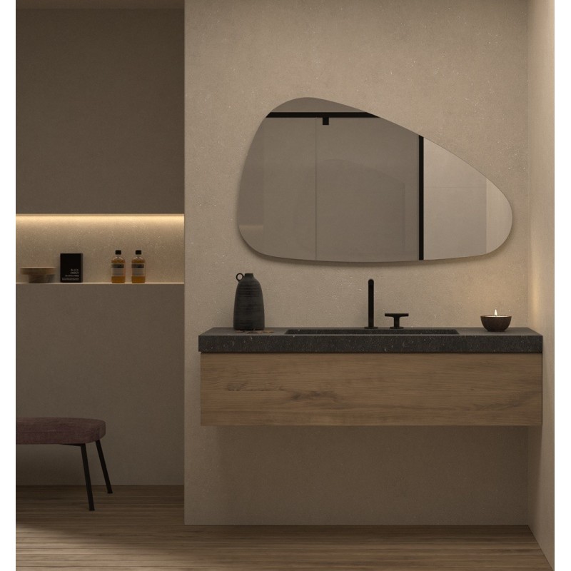 Specchio Asimmetrico Senza Luce per Bagno
