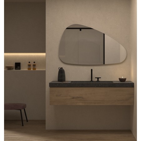 Specchio Asimmetrico Senza Luce per Bagno