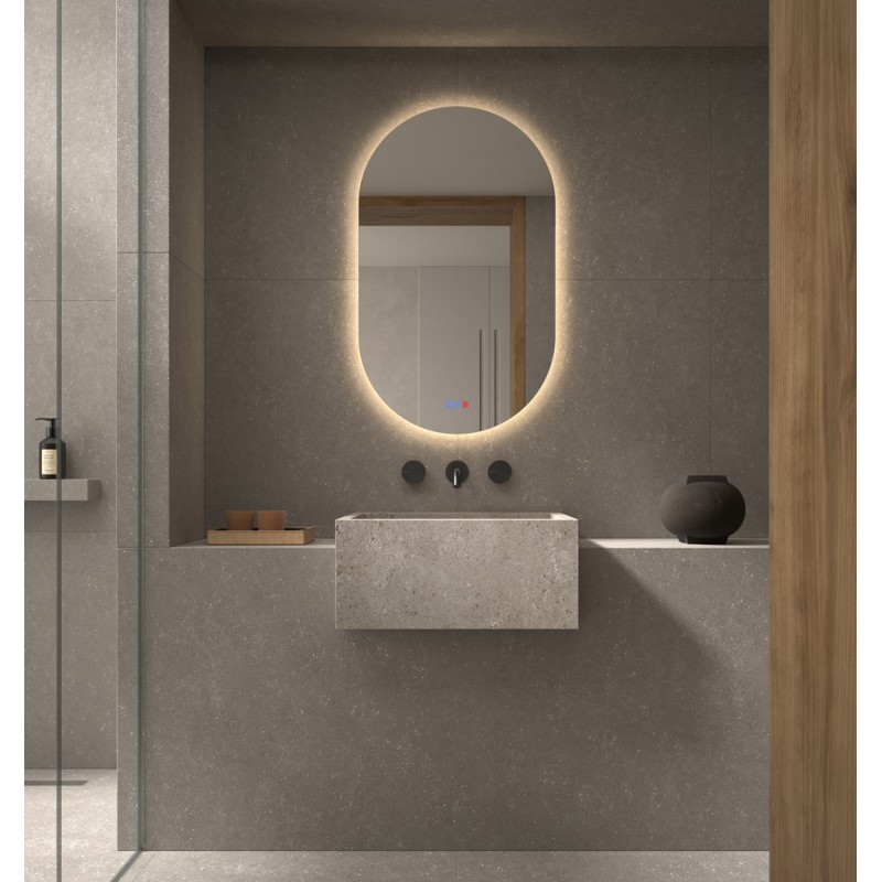 Specchio Ovale Bagno con Retroilluminazione LED