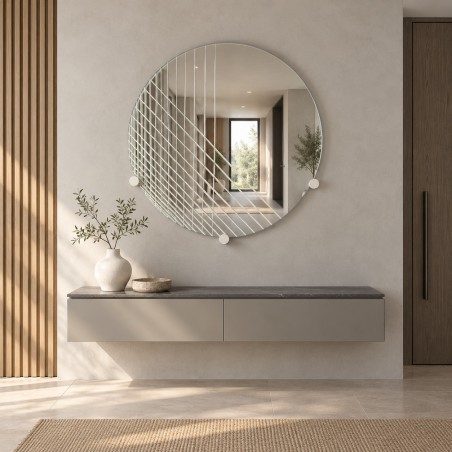 Specchio Rotondo di Design Per Ingresso Moderno Linea