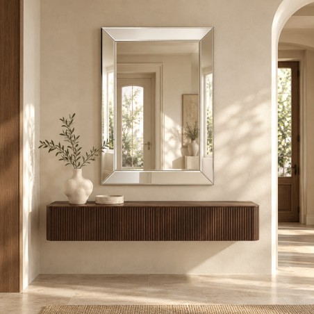 Specchio Con Bordi Bisellati Per Entrata Elegante Integro