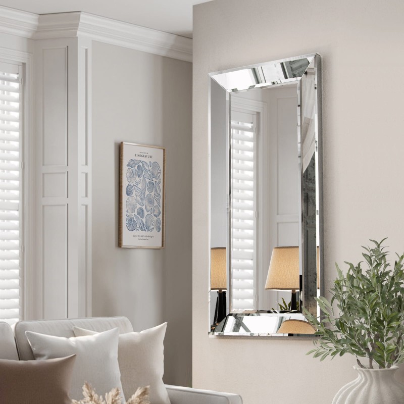 Specchio Rettangolare Cristal 3D con Cornice a Specchio