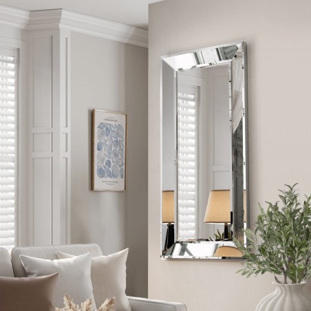 Specchio Rettangolare Cristal 3D con Cornice a Specchio