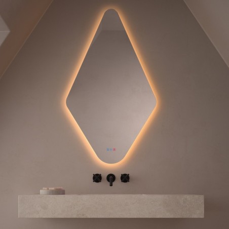 Specchio a Rombo Retroilluminato LED per Bagno Mudéjar
