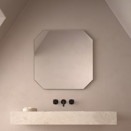 Specchio Ottagonale Bisellato per Bagno Sukur