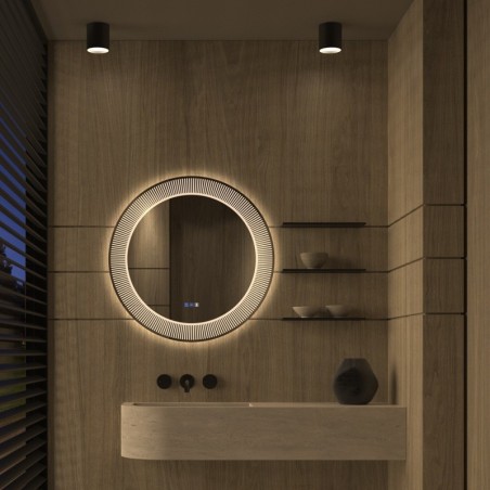 Specchio Rotondo con Luce LED Integrata per Bagno Desau