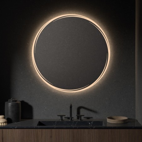 Specchio Rotondo da Bagno con Luce LED Aquilea