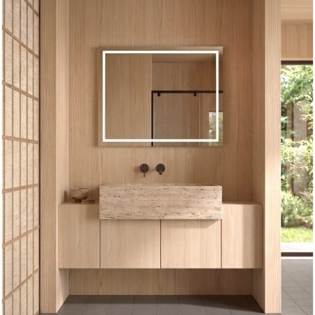 Specchio Rettangolare da Bagno con Luce LED Frontale Axum