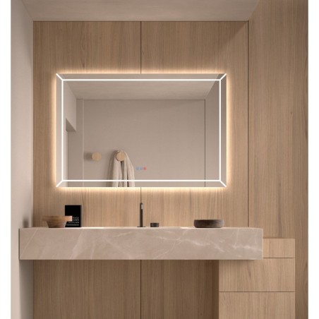 Specchio LED Geometrico Retroilluminato da Bagno Worms