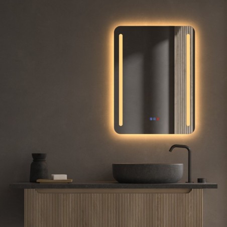 Specchio Rettangolare LED Frontale e Retroilluminato Belice