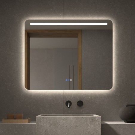 Specchio da Bagno LED Frontale e Retroilluminato Spira