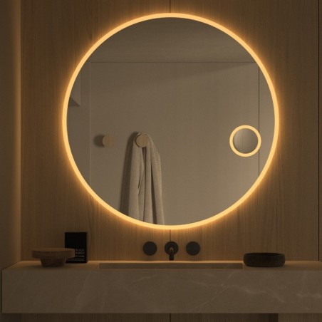 Specchio Rotondo LED con Ingranditore Illuminato Elvas