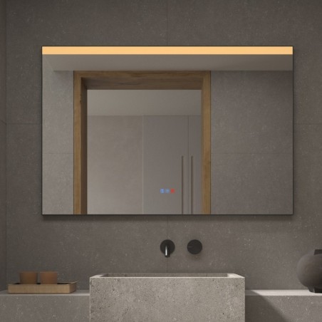 Specchio Minimalista LED con Luce Frontale Superiore Tallin