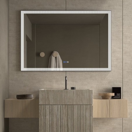 Specchio Rettangolare LED dal Design Minimalista Atos