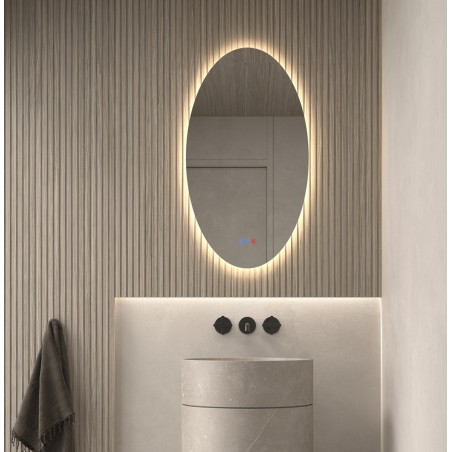 Specchio Ovale Retroilluminato LED Per Bagno