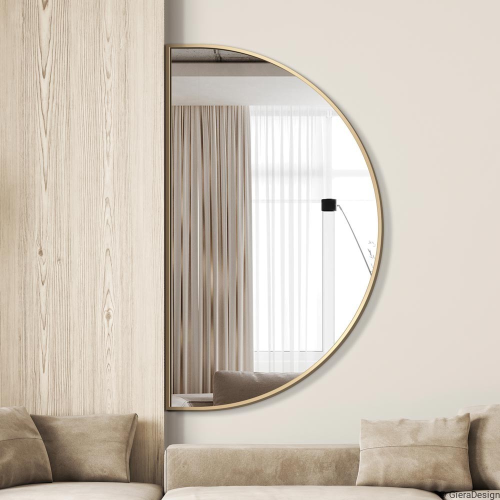Specchio Vintage Dorato Ad Arco 61x91 Cm – Barocco Con Cornice In Alluminio – Per Camino E Soggiorno - 3