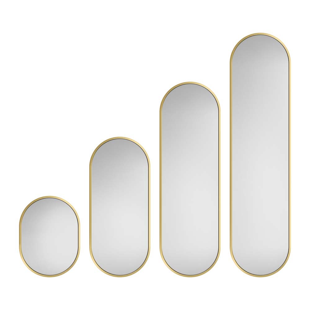 Specchio Da Parete Ovale Oro Rosa 55,7x35,6 Cm | NCEDN Con 3 Modi Per Appendere | Leggero E Antiruggine Per Bagno E Camera - 2