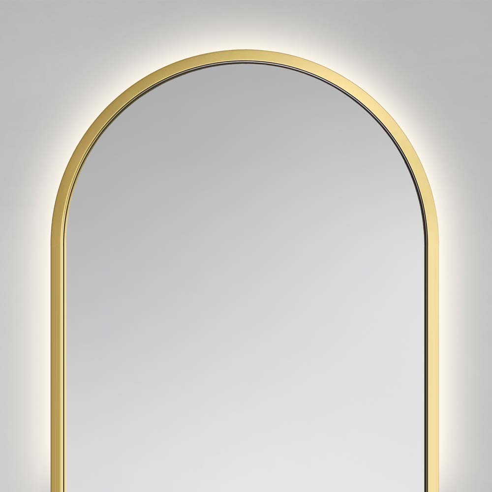 EMKE Specchio da parete 50 × 70 cm Specchio ovale con cornice oro, Specchio non illuminato per il bagno | Leroy Merlin